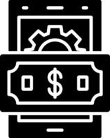Dollar Glyph Icon vector