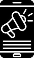 Megaphone Glyph Icon vector