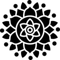 Mandala Glyph Icon vector