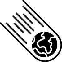 Meteorite Glyph Icon vector