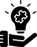 Problem Solving Glyph Icon vector