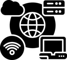 Networking Glyph Icon vector
