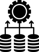 Data Integration Glyph Icon vector