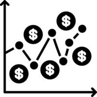 Dollar Cost Average Glyph Icon vector