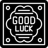 Good Luck Glyph Icon vector