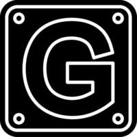 Letter G Glyph Icon vector