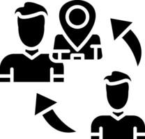 Meeting Point Glyph Icon vector