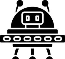 Spaceship Glyph Icon vector