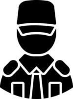 Security Man Glyph Icon vector