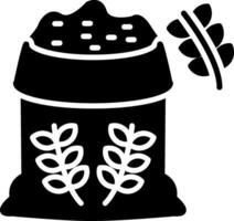 Wheat Glyph Icon vector