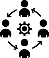 Teamwork Glyph Icon vector