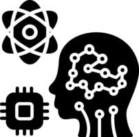 Artificial Intelligence Glyph Icon vector