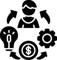 Business Model Glyph Icon vector