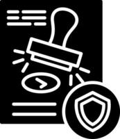 Approval Glyph Icon vector