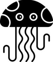 Jellyfish Glyph Icon vector