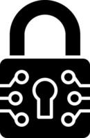 Lock Glyph Icon vector