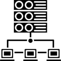 Local Area Network Glyph Icon vector