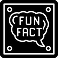 Fun Fact Glyph Icon vector
