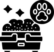 Litter Box Glyph Icon vector