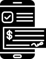 Paycheck Glyph Icon vector