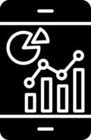 Pie Chart Glyph Icon vector