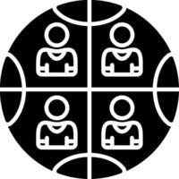 Segmentation Glyph Icon vector