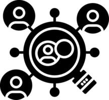 Recruitment Glyph Icon vector