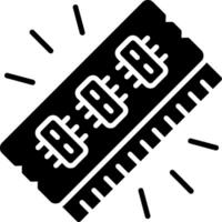 Random Access Memory Glyph Icon vector