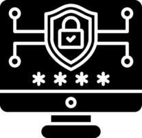 Security Glyph Icon vector