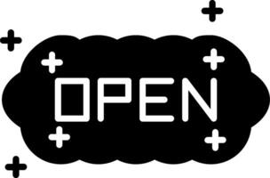 Open Glyph Icon vector