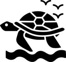 Turtle Glyph Icon vector