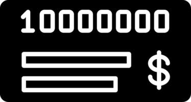 Cheque Glyph Icon vector
