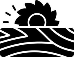Circular Saw Glyph Icon vector