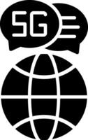 Commuication Glyph Icon vector