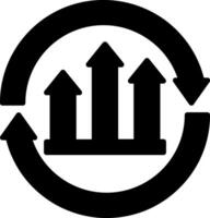 Continuous Improvement Glyph Icon vector