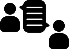 Conversation Glyph Icon vector