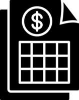 Document Glyph Icon vector