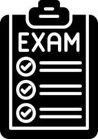 Exam Glyph Icon vector