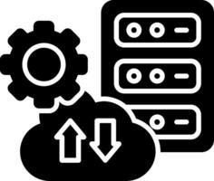 Data Migration Glyph Icon vector