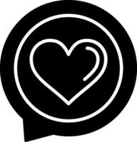 Heart Glyph Icon vector