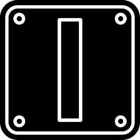 Letter I Glyph Icon vector
