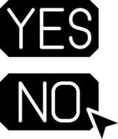 No Glyph Icon vector
