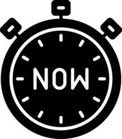 Now Glyph Icon vector