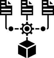 Predictive Modeling Glyph Icon vector
