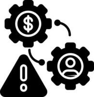 Risk Management Glyph Icon vector