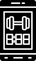Mobile App Glyph Icon vector