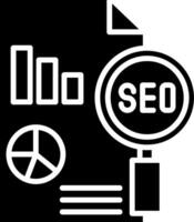 Seo Report Glyph Icon vector