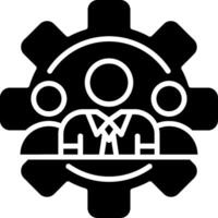 Team Management Glyph Icon vector