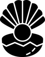 Shell Glyph Icon vector