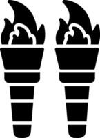 Torch Glyph Icon vector